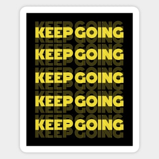 Keep Going Yellow Motivational Minimalist Aesthetic Design Magnet